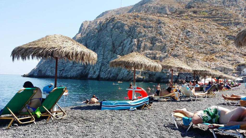 Rodothea And Adams On The Beach, Santorini Monólithosz Kültér fotó